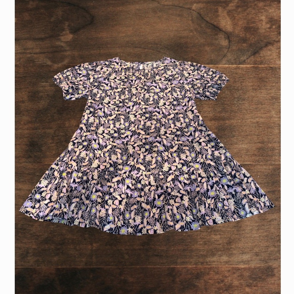 Ava & Viv 100% Cotton House Dress 3X Black Floral Muumuu Puff Sleeve Boho